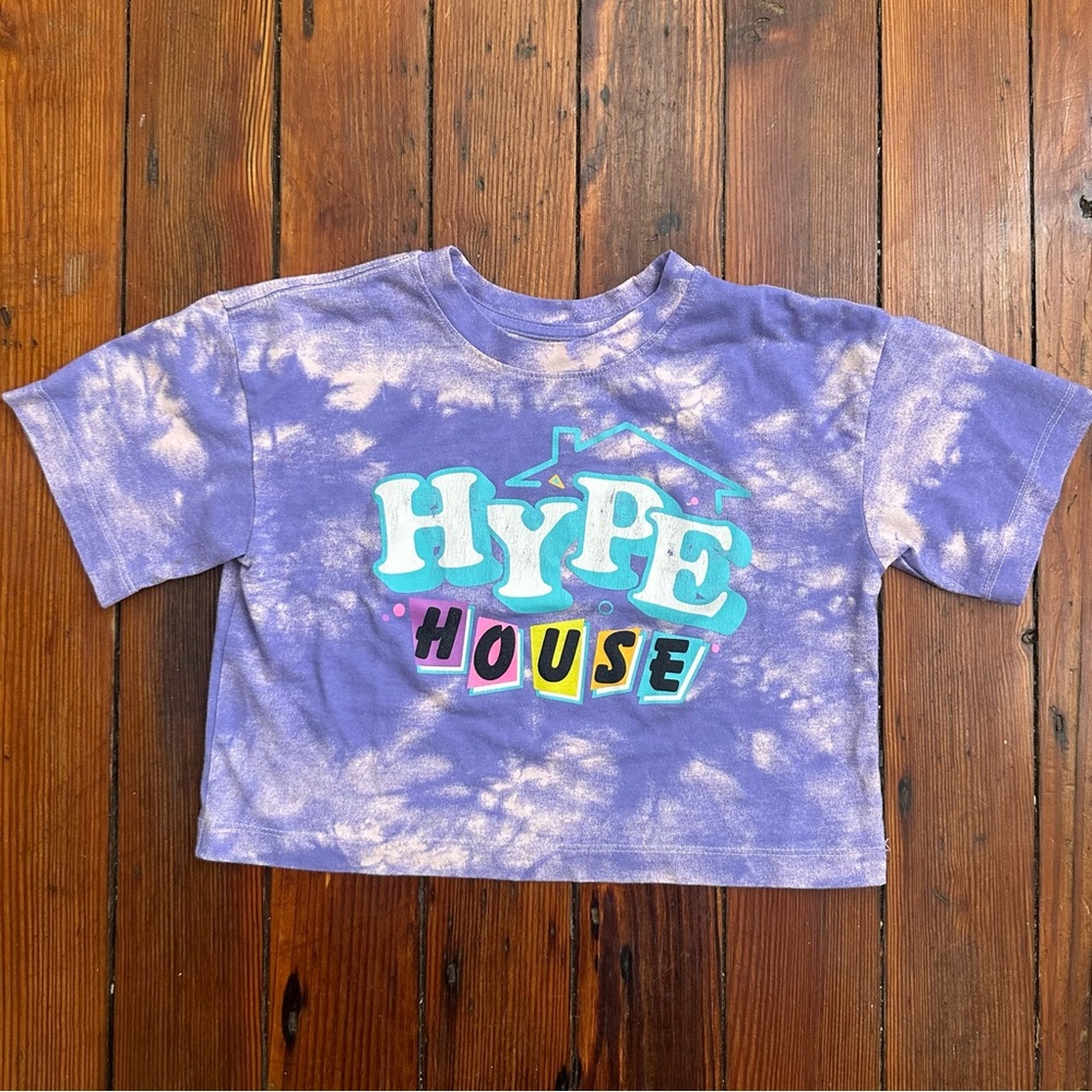 Hype House purple tie dye baby tee XXS